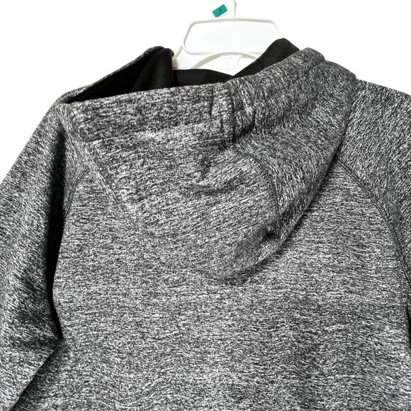 01.Algo Performance Gray Heather Hoodie Pullover Sweatshirt Zip Pocket Med - Picture 4 of 12